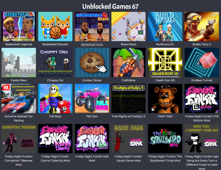 Unblocked Games 67: Fun and Free Gaming Experience