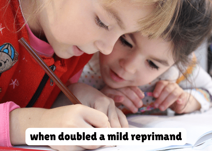 Meaning Behind "When Doubled A Mild Reprimand"