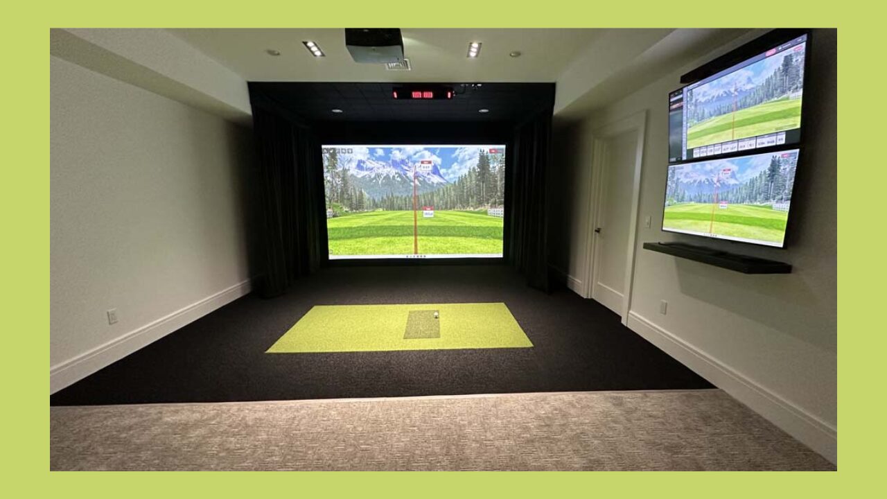 golf simulator enclosure