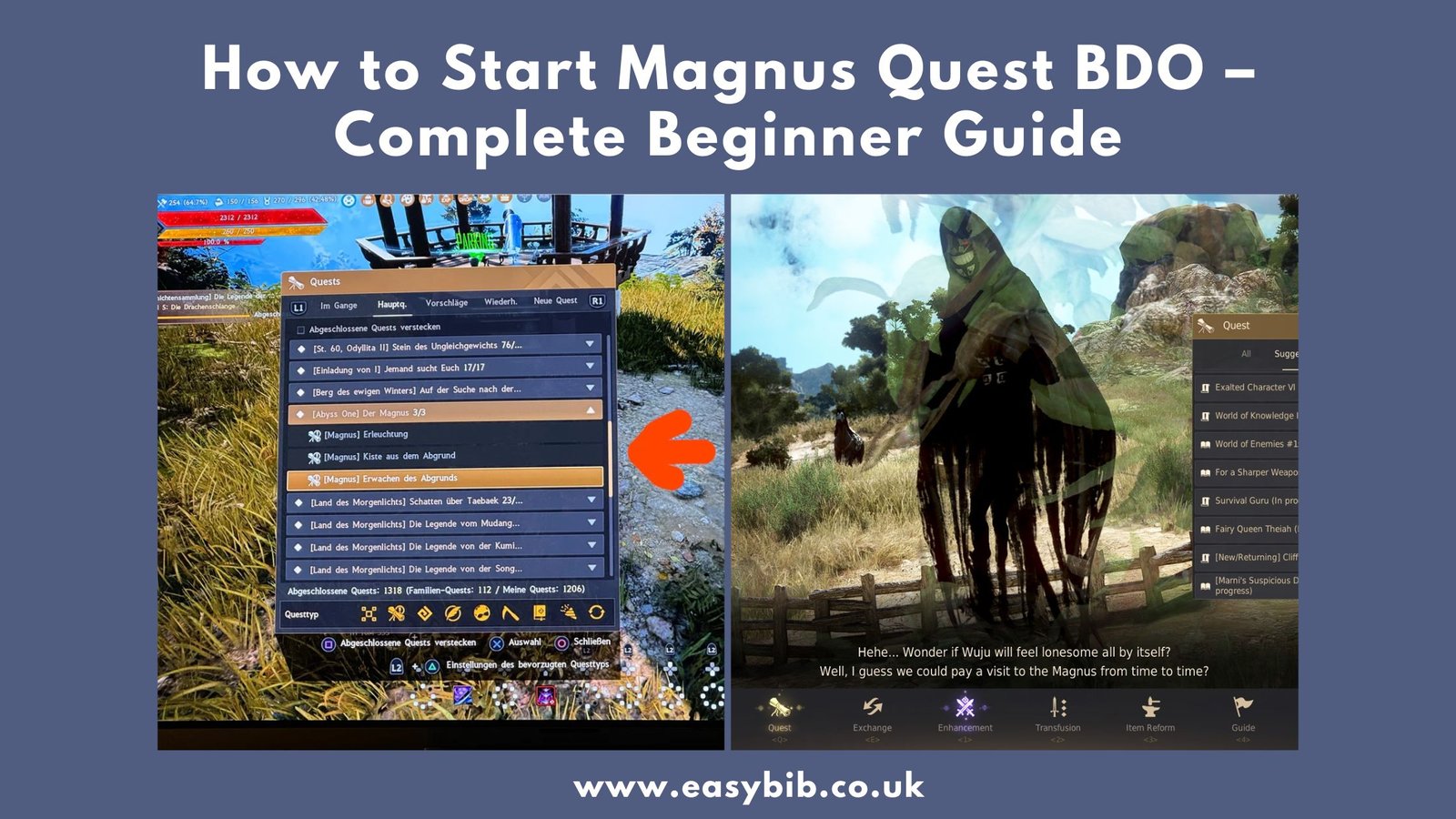 Start Magnus Quest BDO
