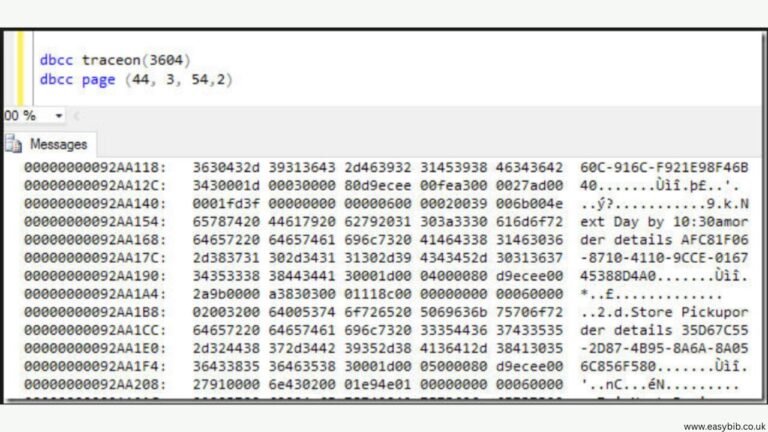 SQL Database Page