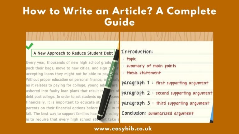 How to Write an Article