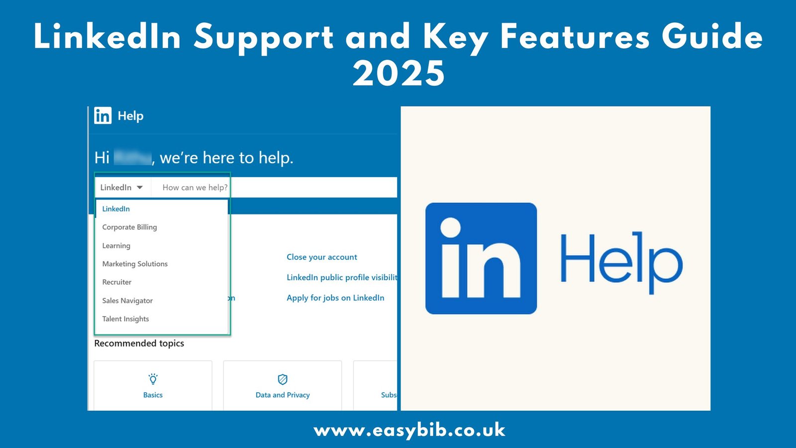 LinkedIn Support url