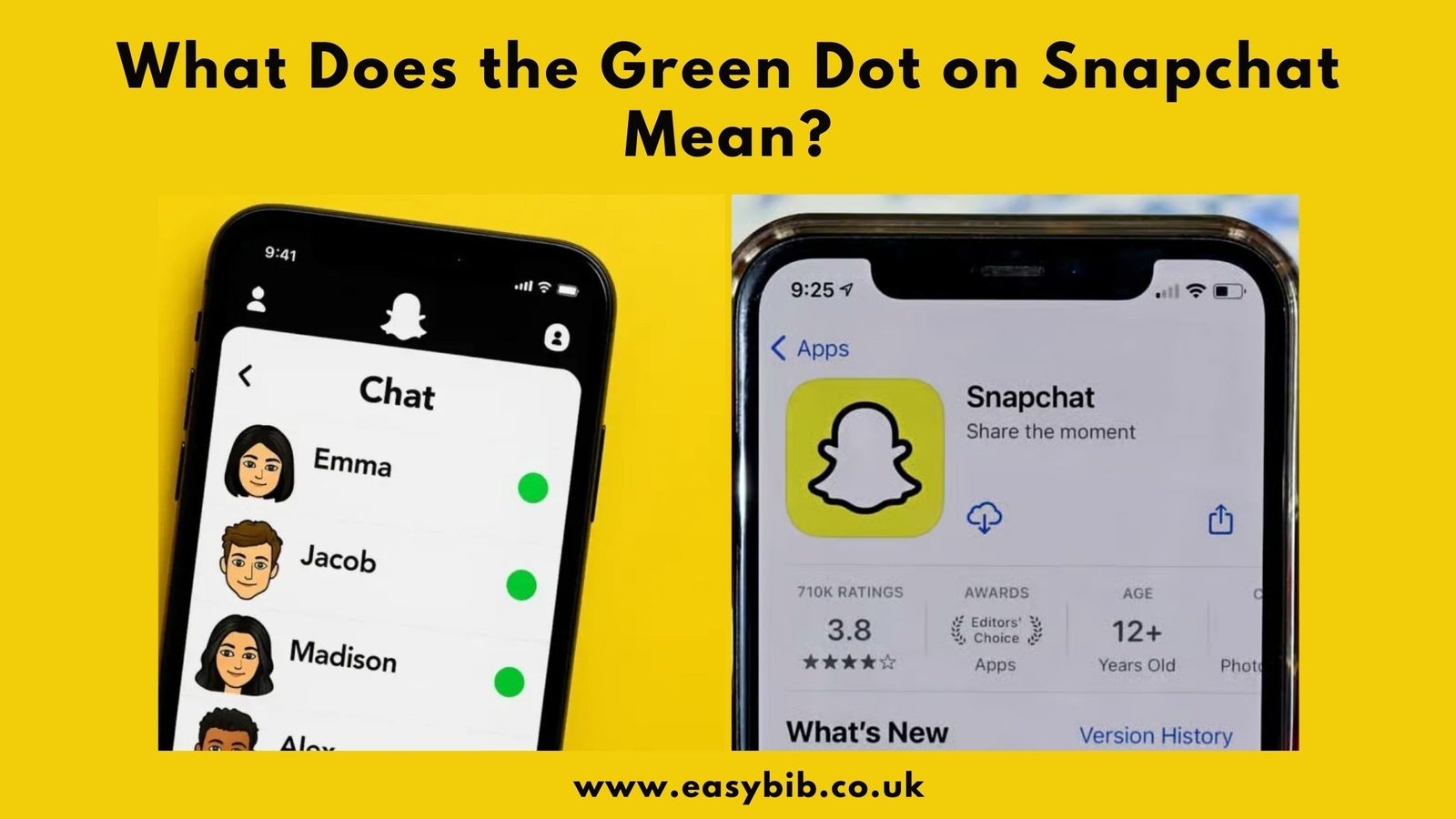 Green Dot on Snapchat