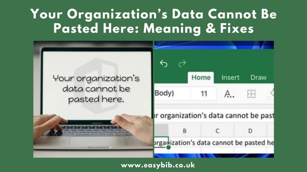 Your Organization’s Data Cannot Be Pasted Here