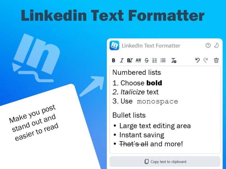 Linkedin Text LinkedIn Text Formatter: Free Online Tools to Style LinkedIn Posts