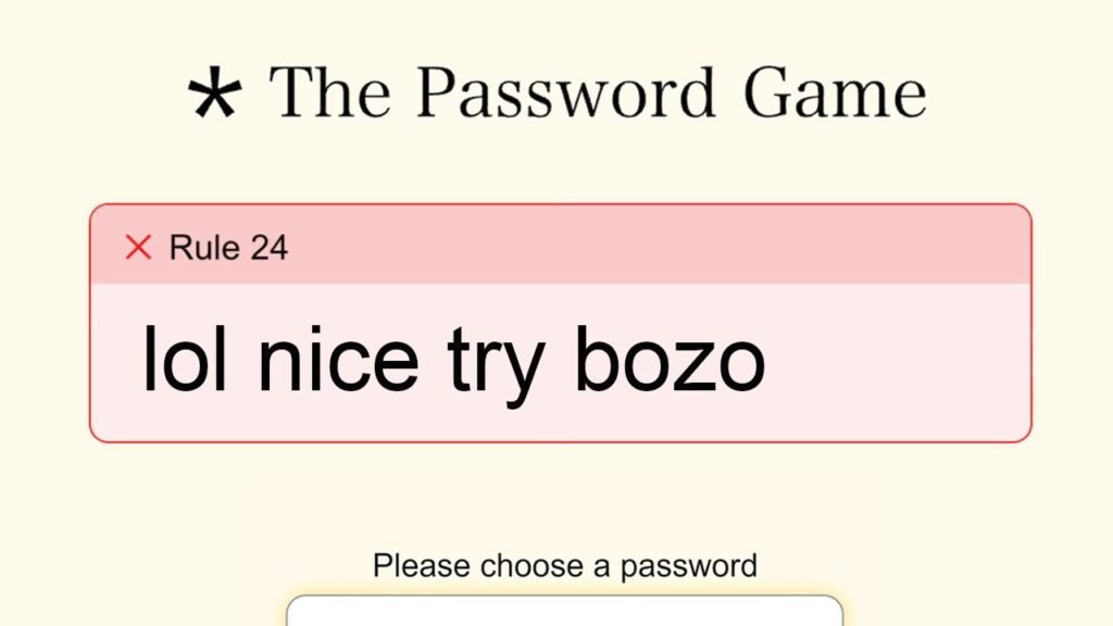 How to Beat The Password Game