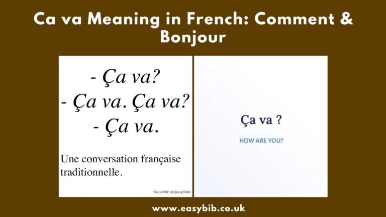Ca va Meaning