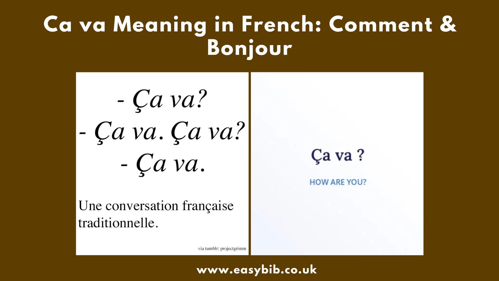 Ca va Meaning