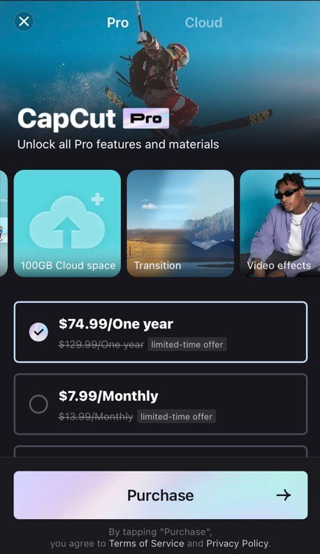 Lifetime Plan for CapCut Pro