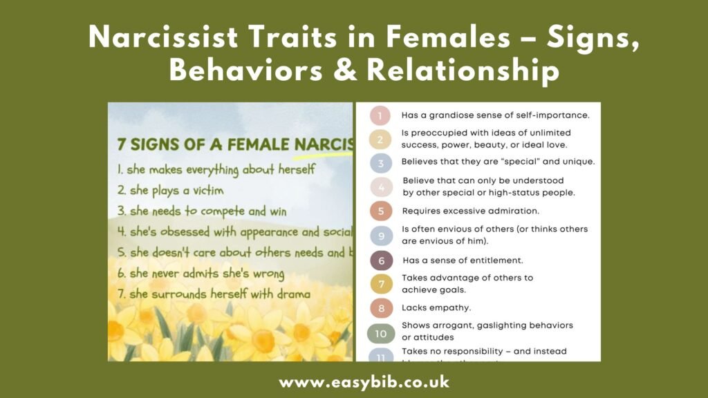 Narcissist Traits in Females