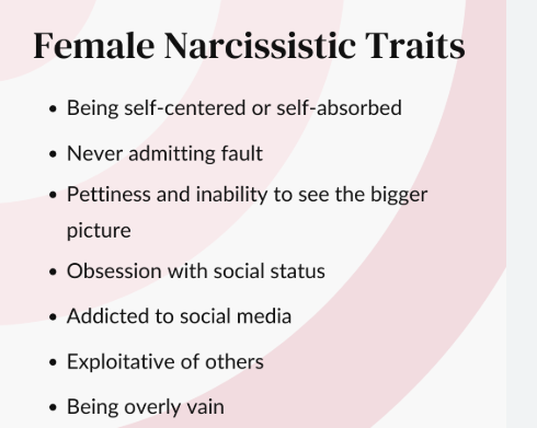 Female vs Male Narcissism