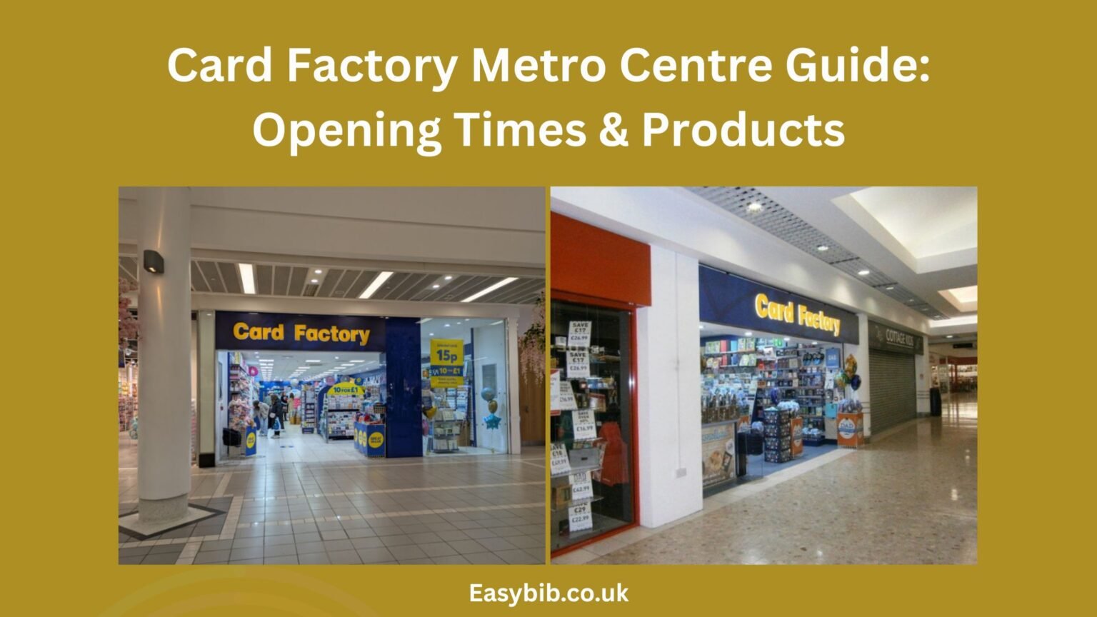 Card Factory Metro Centre Guide: Opening Times & Products