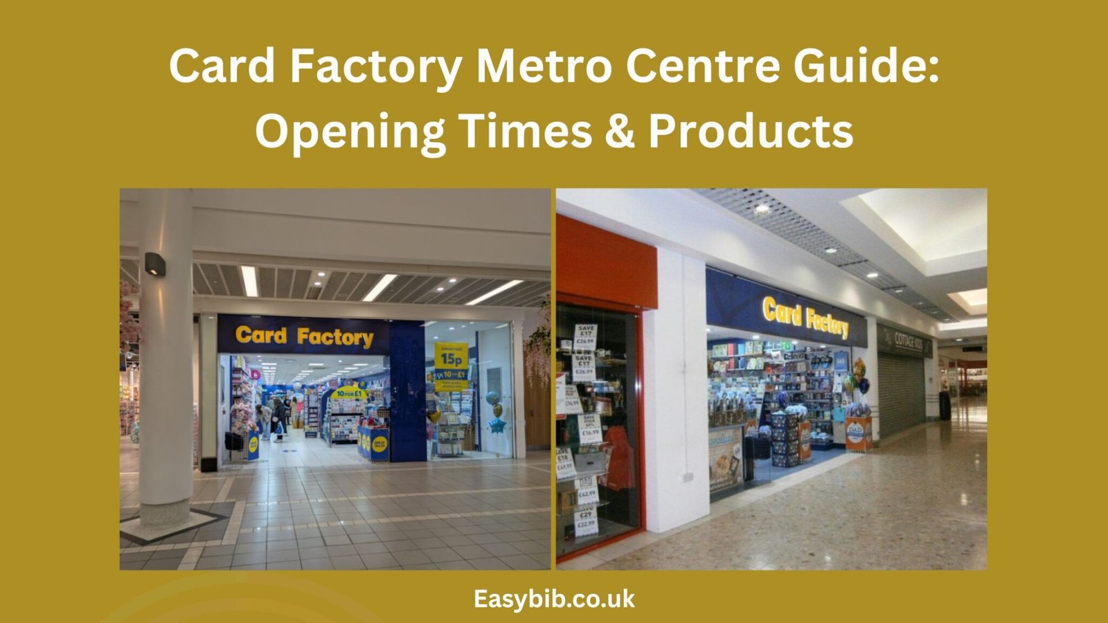 Card Factory Metro Centre Guide: Opening Times & Products