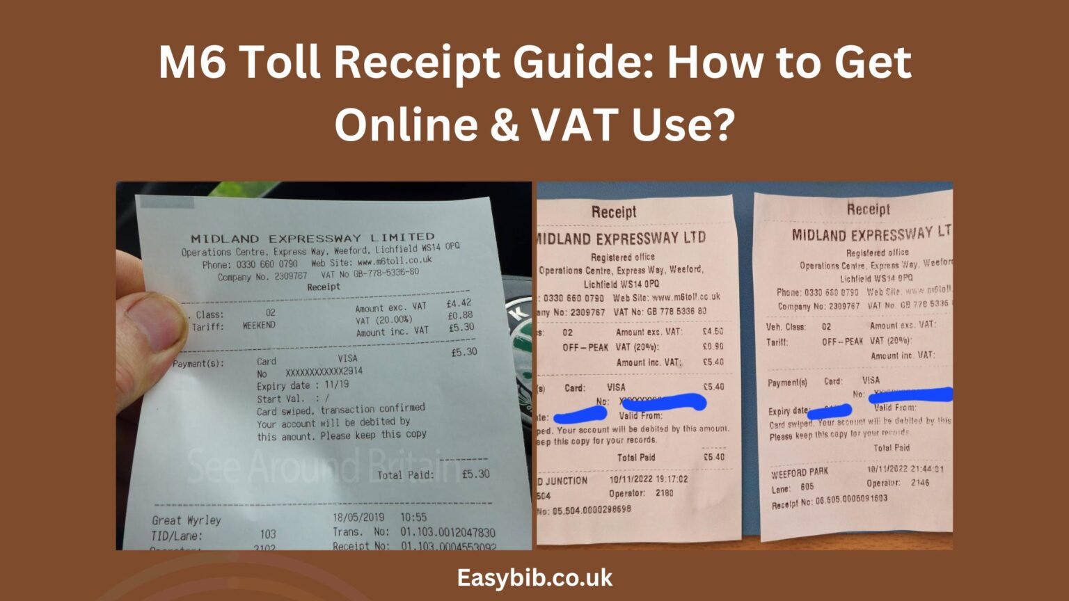 M6 Toll Receipt Guide: How to Get Online & VAT Use