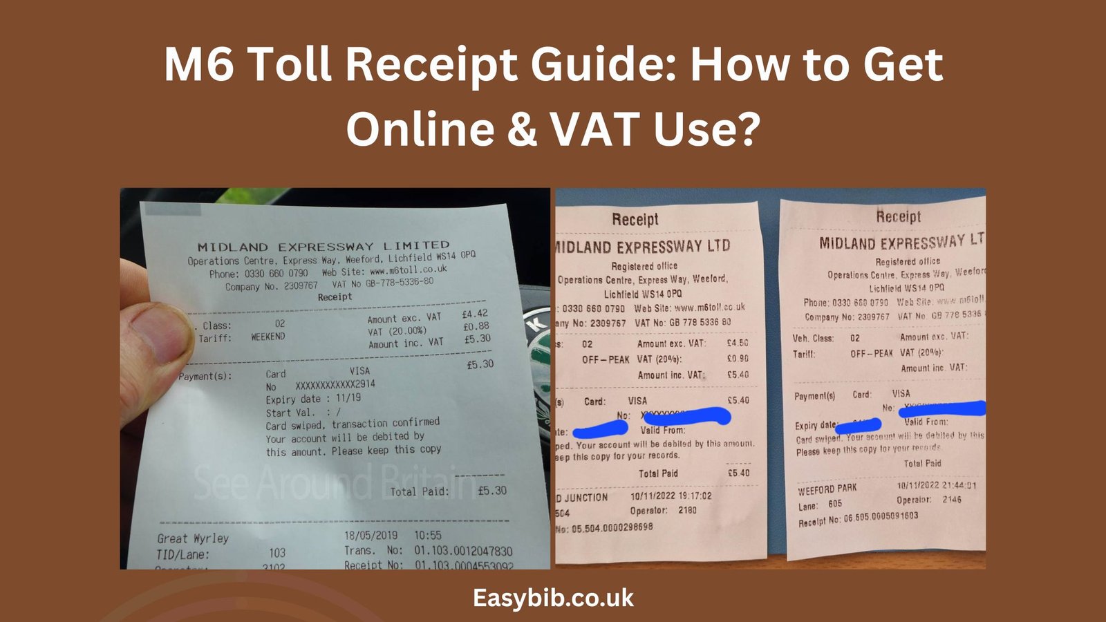M6 Toll Receipt