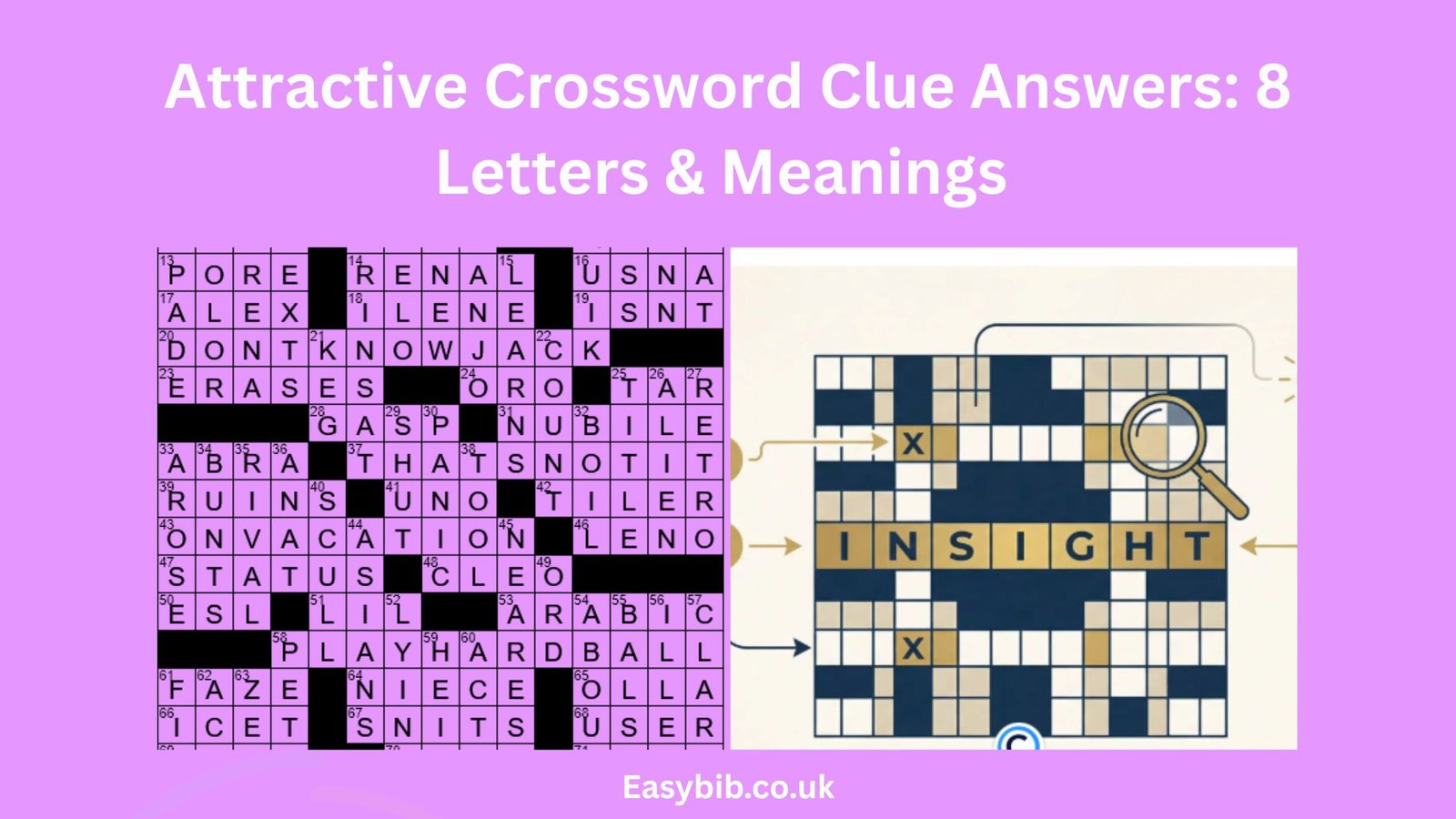 Attractive Crossword Clue Answers